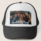 1枚の写真と文字 – 横長 キャップ (正面)