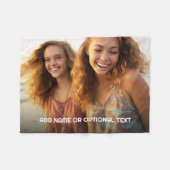 1枚の写真と文字 – 横長 フリースブランケット (正面(横))