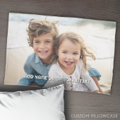 1枚の写真と文字 – 横長 枕カバー