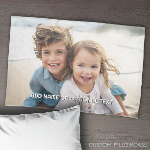 1枚の写真と文字 – 横長 枕カバー