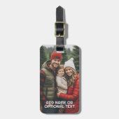 1枚の写真と文字 – 背面の情報 ラゲッジタグ (正面縦)