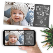 1枚の写真と雪のシャルボード – 明メリーるい シーズンカード