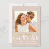 1枚の写真のウェディング日付マグネットを保存 マグネット招待状 (正面)