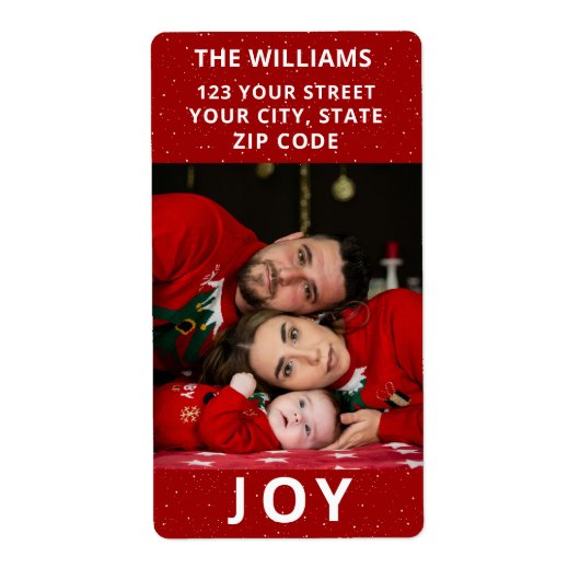 1枚の写真の喜び ラベル (正面)