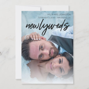 1枚の写真の新着ニュース発表 – 黒 招待状