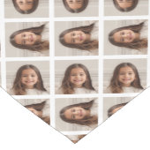 1枚の写真を追加してパターンを作成 – 白 ショートテーブルランナー (コーナー)