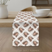 1枚の写真を追加してパターンを作成 – 白 ショートテーブルランナー