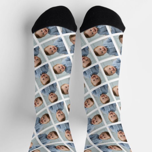 1枚の写真を追加してパターンを作成 – 白 ソックス (上部)