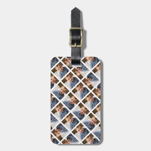 1枚の写真を追加してパターンを作成 – 白 ラゲッジタグ (正面縦)