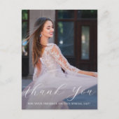 1枚の写真エレガントキンセアニェラピンクフローラスクリプト ポストカード (正面)