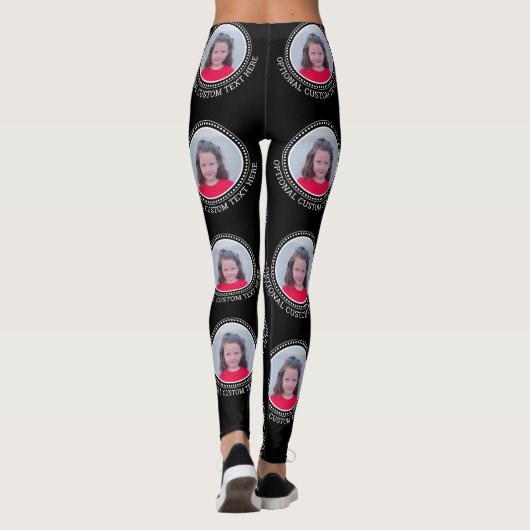 1枚の写真カスタムでフォトコラージュを作成する レギンス (裏面)