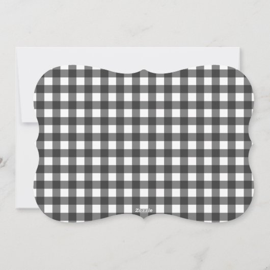 1枚の写真クリスマスカード – バッファローチェックのプレイド シーズンカード (裏面)