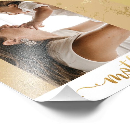 1枚の写真シンプルBohoフレーム新しい母の妊娠 フォトプリント (角)