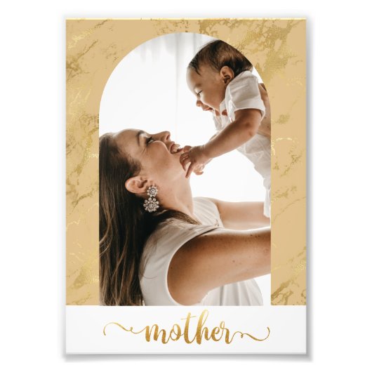 1枚の写真シンプルBohoフレーム新しい母の妊娠 フォトプリント (正面)