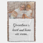 1枚の写真モダンミニマエレガントリストの黒いスクリプト スローブランケット (正面縦)