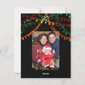 1枚の写真ユニークのカラフルクリスマスラメリーイト シーズンカード (裏面)