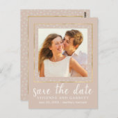 1枚の写真結婚日付を保存 ポストカード (正面/裏面)