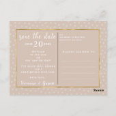 1枚の写真結婚日付を保存 ポストカード (裏面)