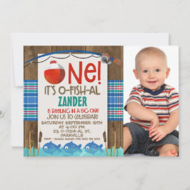 1枚の写真誕生日パーティーの招待状を釣り上げます 招待状