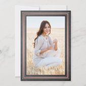 1枚の写真 エレガントなブラックの黒板とピンクの卒業式 招待状 (裏面)