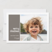 1枚の写真 – クリスマスシンプルのミニマルトープのクリスマス シーズンカード (正面)