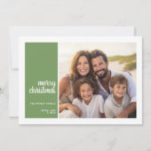 1枚の写真 – シンプルクリスマスミニマルのクリスマス シーズンカード (正面)