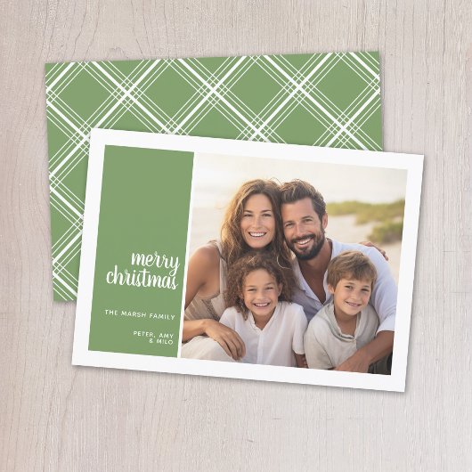 1枚の写真 – シンプルクリスマスミニマルのクリスマス シーズンカード