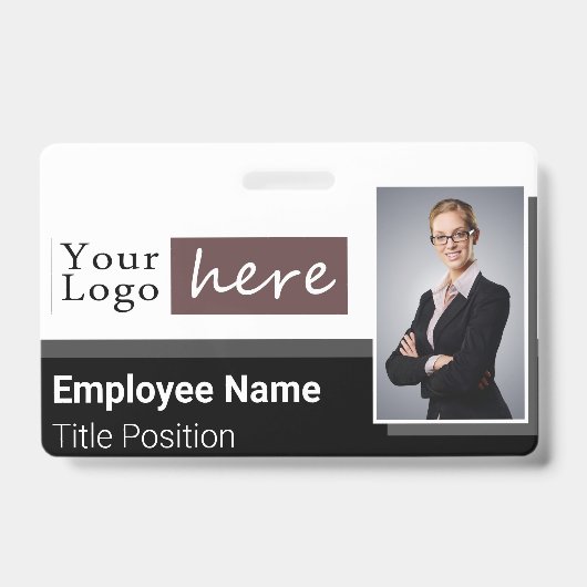 1枚の写真（横）スタイルロゴ従業員名 バッジ (Front)
