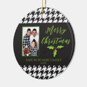 1枚の写真(白黒千鳥格子の) セラミックオーナメント (左)