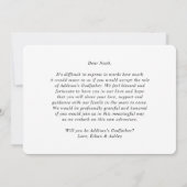 「1枚の写真」神父の提案 現代のエレガントな脚本 招待状 (裏面)