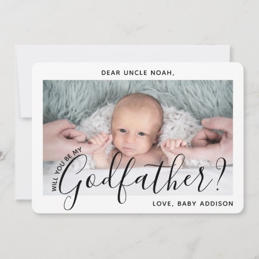 「1枚の写真」神父の提案 現代のエレガントな脚本 招待状 (正面)