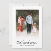 1枚の写真 – 黒エレガント筆書道フラット シーズンカード (正面)