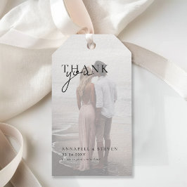 1枚の写真「THANK 結婚 YOU」 ギフトタグ