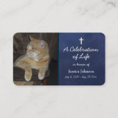 1枚の写祈真オプション付きメモリアルカード 名刺 (正面)