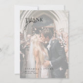 1枚の写結婚真 サンキューカード (正面)