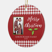 1枚の写赤と白真 セラミックオーナメント (左)