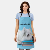 1枚の巨大なフルカバレッジ写真とオプションの文字 エプロン (着用した状態)