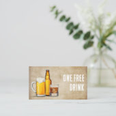 1枚の無料ドリンクカードまたはチケット 割引カード (スタンド正面)