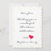 1枚の独身の写真エレガントクリスマスグリーティングカード (裏面)