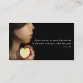 1枚の自分のトレーディングカード 名刺 (裏面)