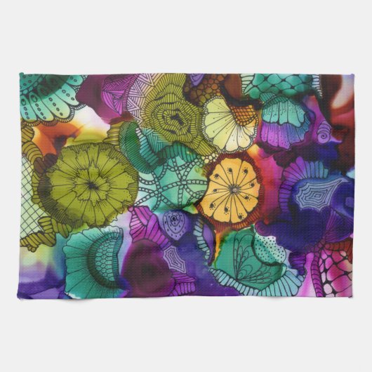 1枚の芸術Cの台所タオル キッチンタオル (横)