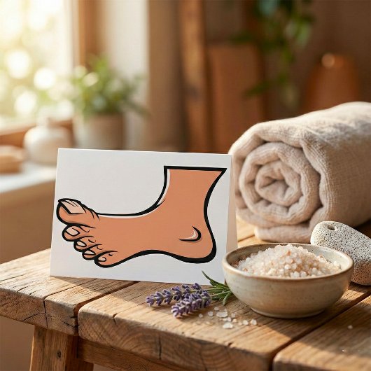 1枚の足グリーティングカード カード