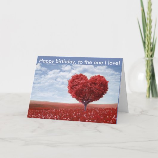 1枚のI愛カードへのハッピーバースデー カード (正面)