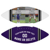 1枚または2枚の写真とカラーカスタムフォトサッカー アメリカンフットボール (パネル)