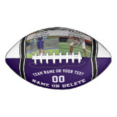 1枚または2枚の写真とカラーカスタムフォトサッカー アメリカンフットボール (正面)