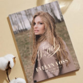 1枚エレガントの写真卒業発表カード 案内状