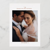 1枚バラ金ゴールドフォイルありがとう! 箔招待状 (正面)