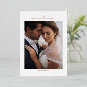 1枚バラ金ゴールドフォイルありがとう! 箔招待状 (立ち正面)