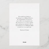 1枚バラ金ゴールドフォイルありがとう! 箔招待状 (裏面)