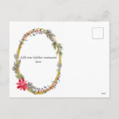 1枚パーソナライズされたのフォトホリデー葉書 シーズンポストカード (裏面)